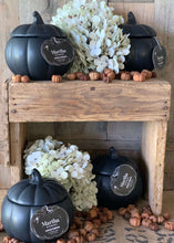 Load image into Gallery viewer, Carved Pumpkin Fragrance Ceramic Pumpkin Candles- Orange
