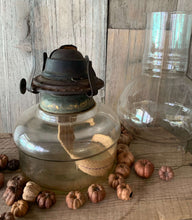 Load image into Gallery viewer, Vintage Clear Glass Kerosine Lamp
