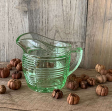 Load image into Gallery viewer, Small Vintage Green Glass Jug
