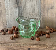 Load image into Gallery viewer, Small Vintage Green Glass Jug
