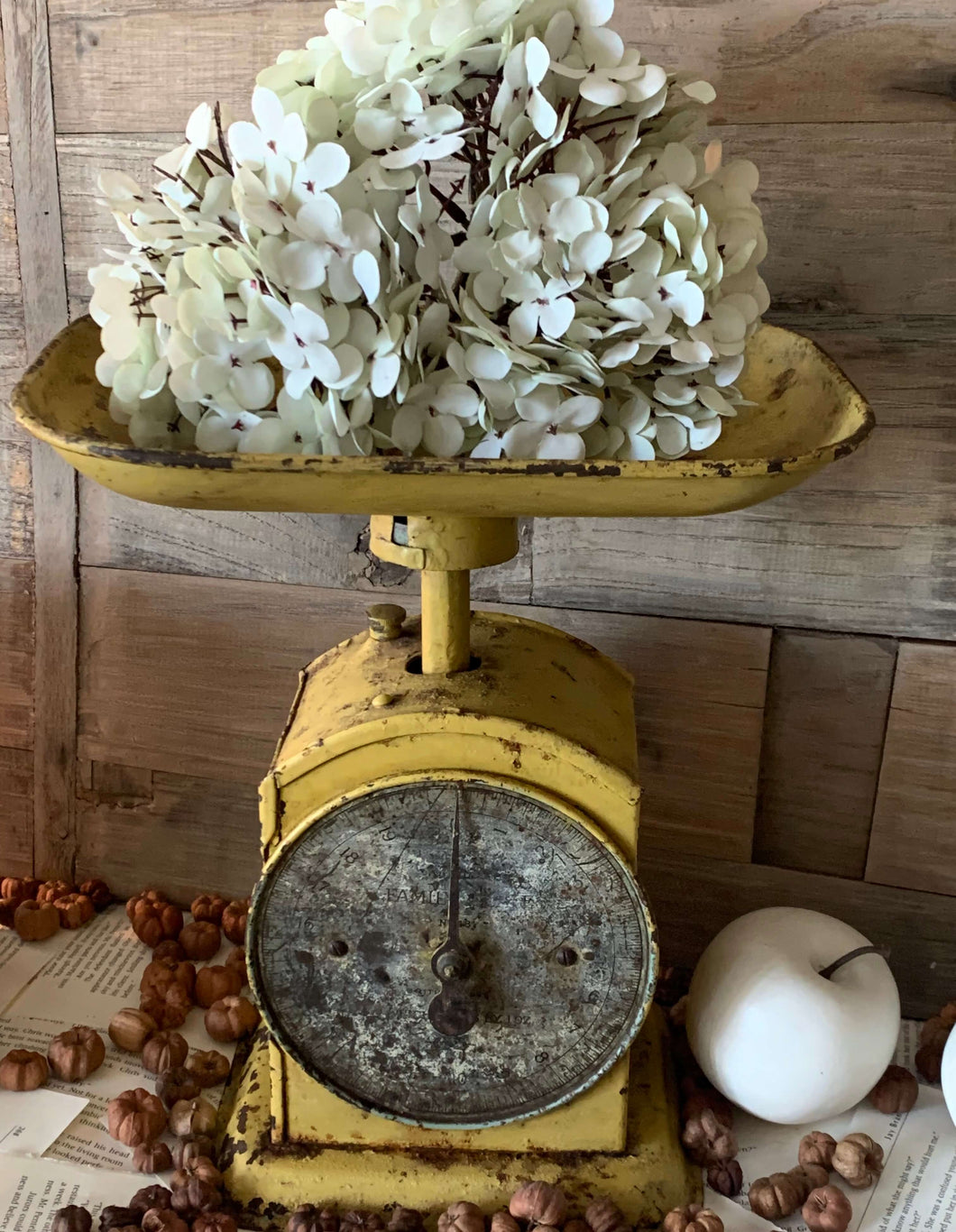 Rustic Vintage Hughes Family Counter Scales