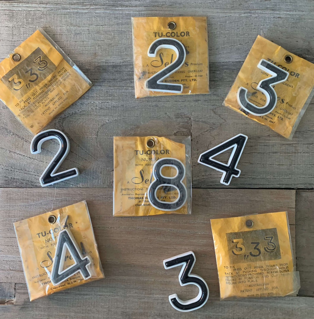 Vintage Numbers in Original Packaging