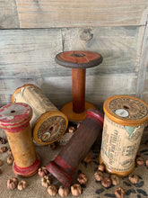 Load image into Gallery viewer, Antique Industrial Bobbins
