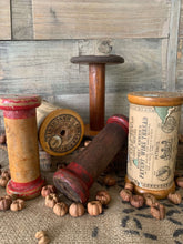Load image into Gallery viewer, Antique Industrial Bobbins
