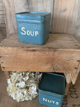 Load image into Gallery viewer, Rustic Blue Storage Tins
