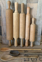 Load image into Gallery viewer, Vintage Timber Rolling Pins &amp; Timber Spoons

