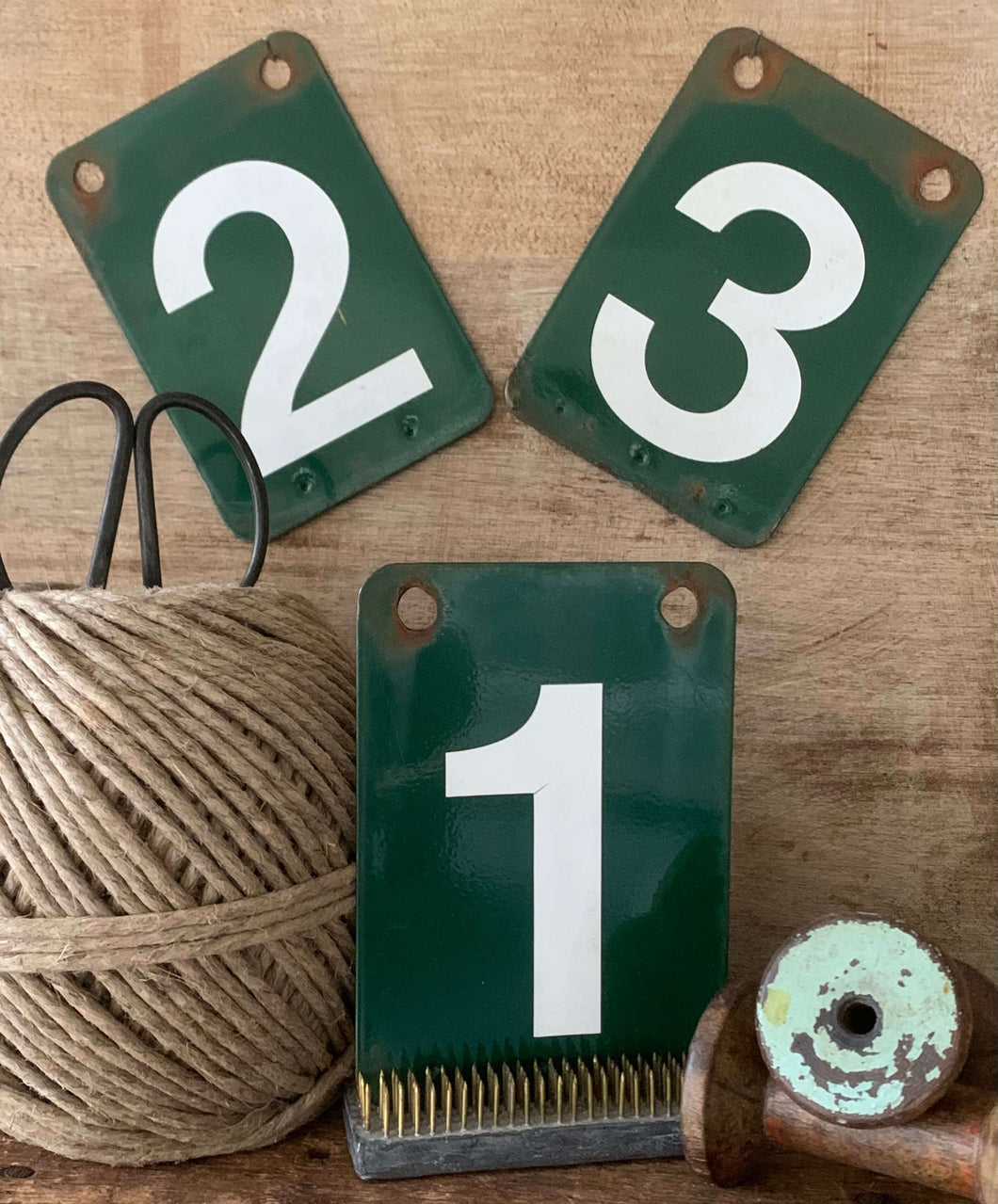 Vintage Enamel Numbers