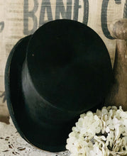 Load image into Gallery viewer, Victorian Top Hat and Leather Hat box
